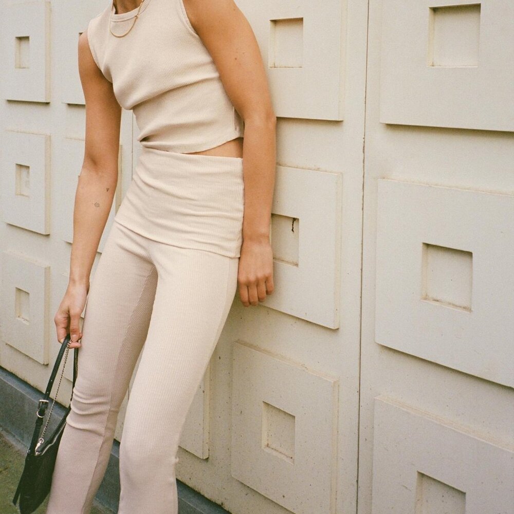Zara Ribbed Flare Pants - Picture 3 of 8